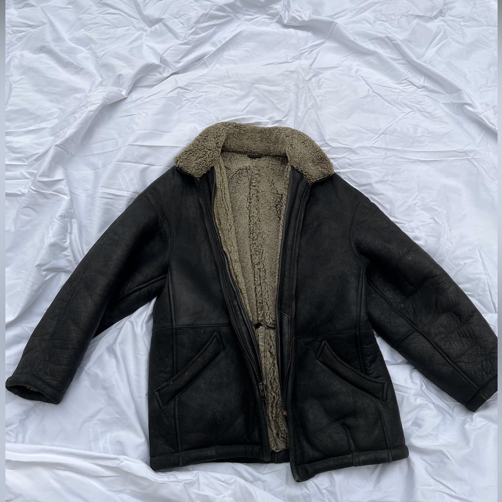 Jhane Barnes mens shearling car coat. One of a kind. Size Large
